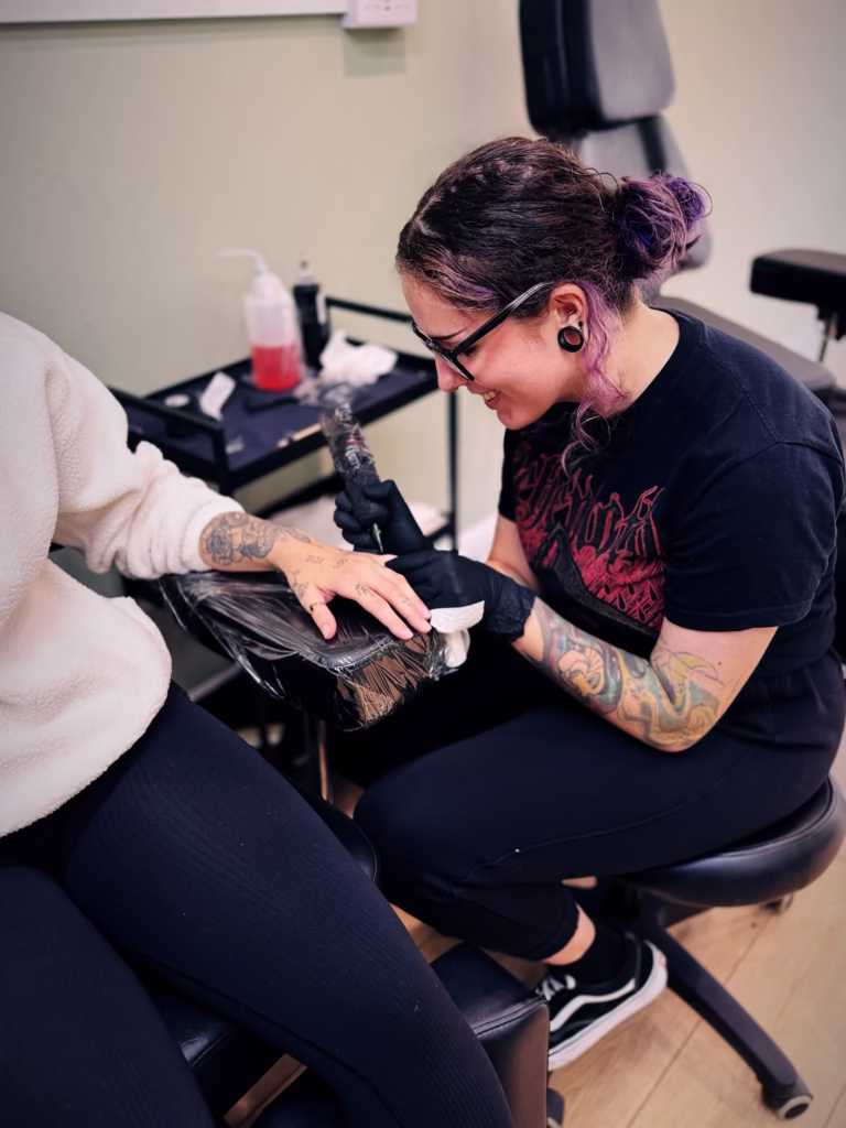 Abbie from Flixton joining The Viper Pit tattoo team in Irlam, Manchester